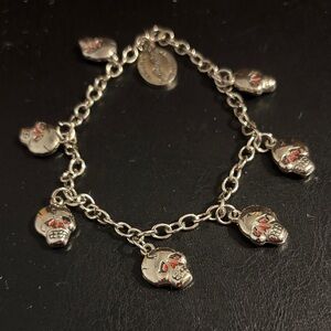 Skeleton Charm Bracelet by Christian Audigier for Ed Hardy, Los Angeles